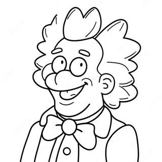 Funny Krusty The Clown Coloring Page 52583-42093