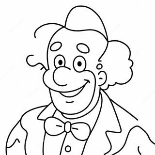 Funny Krusty The Clown Coloring Page 52583-42096