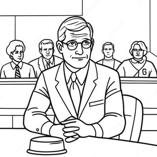 Funny Lawyer In Court Coloring Page 52633-42133