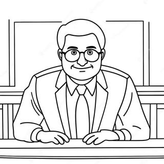 Funny Lawyer In Court Coloring Page 52633-42134