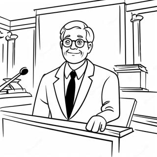 Funny Lawyer In Court Coloring Page 52633-42135