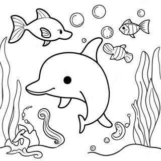 Barbie Dolphin Magic Underwater Adventure Coloring Page 52652-42146