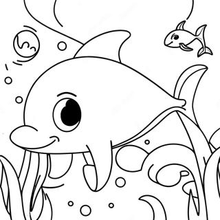 Barbie Dolphin Magic Fun With Friends Coloring Page 52653-42149