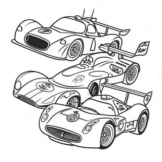 Exciting Race Cars Coloring Page 52663-42159