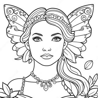 Dark Beauty Fairy Coloring Page 52692-42178