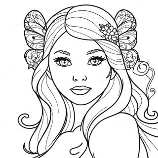 Dark Beauty Fairy Coloring Page 52692-42180