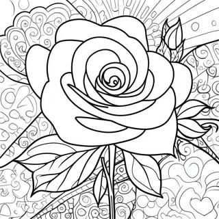 Gothic Rose Coloring Page 52693-42182