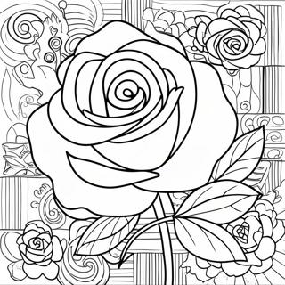 Gothic Rose Coloring Page 52693-42183