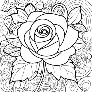 Gothic Rose Coloring Page 52693-42184