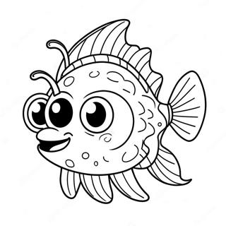 Cute Angler Fish With Big Eyes Coloring Page 52713-42194