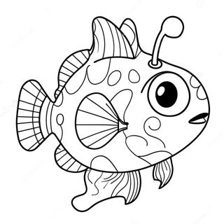 Cute Angler Fish With Big Eyes Coloring Page 52713-42195