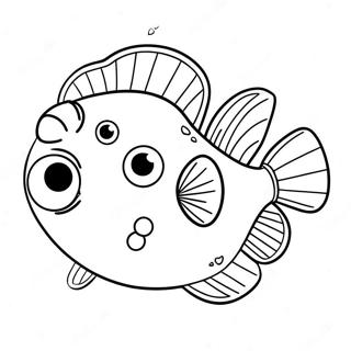 Cute Angler Fish With Big Eyes Coloring Page 52713-42196