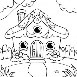 Whimsical Fairycore Cottage Coloring Page 52723-42203