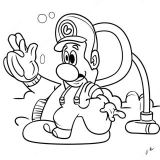 Luigi's Mansion Coloring Pages