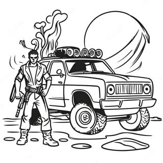 Post Apocalyptic Mad Max Coloring Page 52783-42254