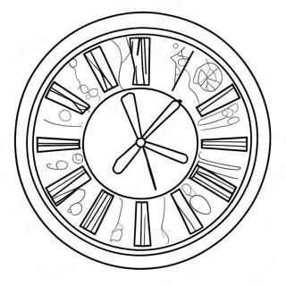 Colorful Analog Clock Coloring Page 52793-42263