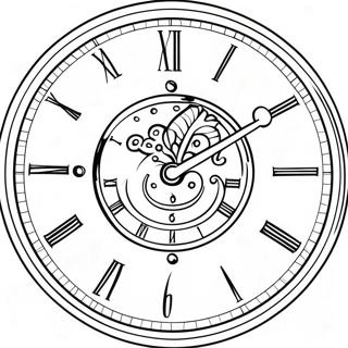 Colorful Analog Clock Coloring Page 52793-42264