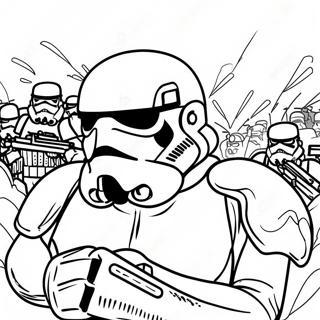 Epic Storm Trooper Battle Coloring Page 5282-4387