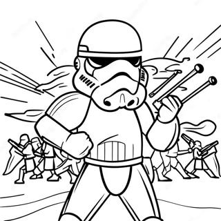 Epic Storm Trooper Battle Coloring Page 5282-4388