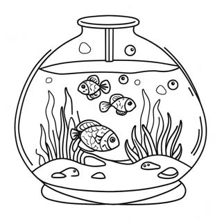 Fish Tank Coloring Pages