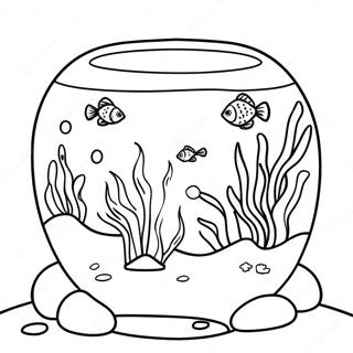 Fish Tank Underwater Scene Coloring Page 52832-42292