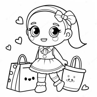 Cute Shoppies With Colorful Outfits Coloring Page 52843-42301