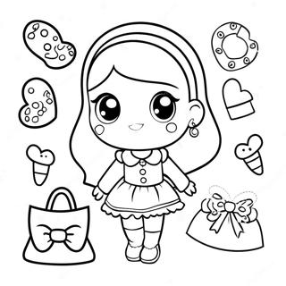 Cute Shoppies With Colorful Outfits Coloring Page 52843-42302