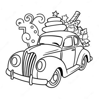 Christmas Car Coloring Page 52852-42307