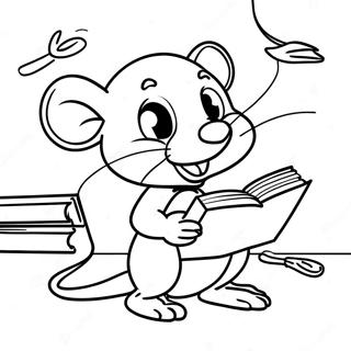 Adventurous Mouse In Class Coloring Page 52863-42314