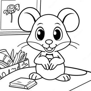 Adventurous Mouse In Class Coloring Page 52863-42315