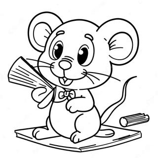 Adventurous Mouse In Class Coloring Page 52863-42316