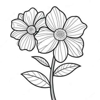 Silhouette Flower Coloring Page 52903-42347