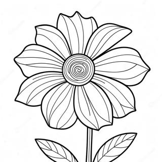 Silhouette Flower Coloring Page 52903-42348