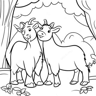 Three Billy Goats Gruff Coloring Pages