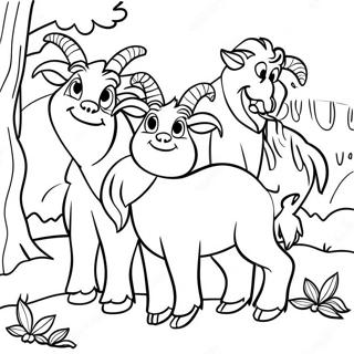 Three Billy Goats Gruff Coloring Page 52912-42367