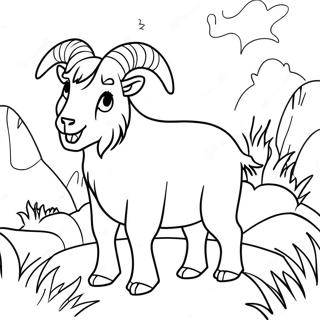 Adventurous Billy Goat Gruff Coloring Page 52913-42354