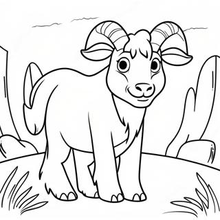 Adventurous Billy Goat Gruff Coloring Page 52913-42355