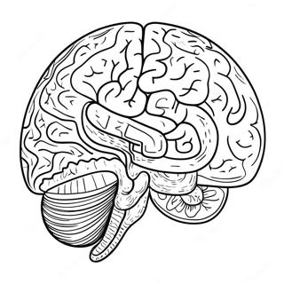 Detailed Brain Structure Coloring Page 52943-42382