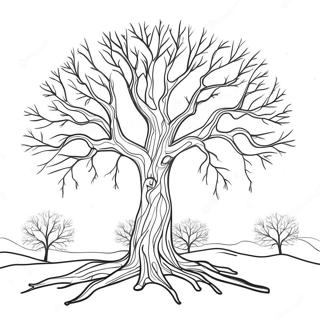 Bare Tree Coloring Pages