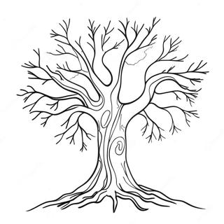 Bare Tree In Winter Coloring Page 52952-42386