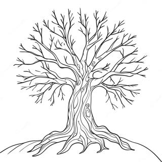 Bare Tree In Winter Coloring Page 52952-42387