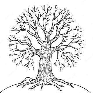 Bare Tree In Winter Coloring Page 52952-42388