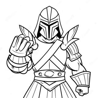 Shredder In Menacing Pose Coloring Page 52983-42415