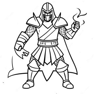 Shredder In Menacing Pose Coloring Page 52983-42416