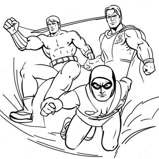 Action Heroes Coloring Pages