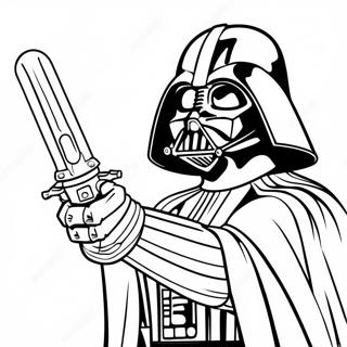 Darth Vader With Lightsaber Coloring Page 52-44