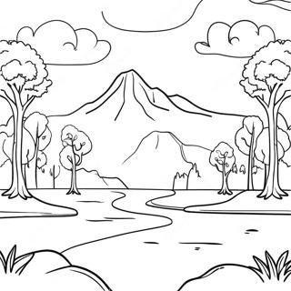 Dreamlike Landscape Coloring Page 53003-42426