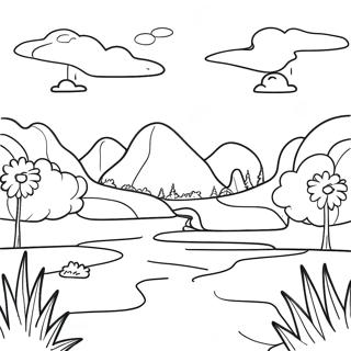 Dreamlike Landscape Coloring Page 53003-42427