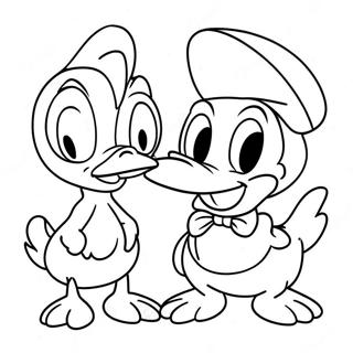 Donald And Daisy Duck Coloring Pages