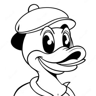 Donald Duck In A Funny Hat Coloring Page 53023-42441